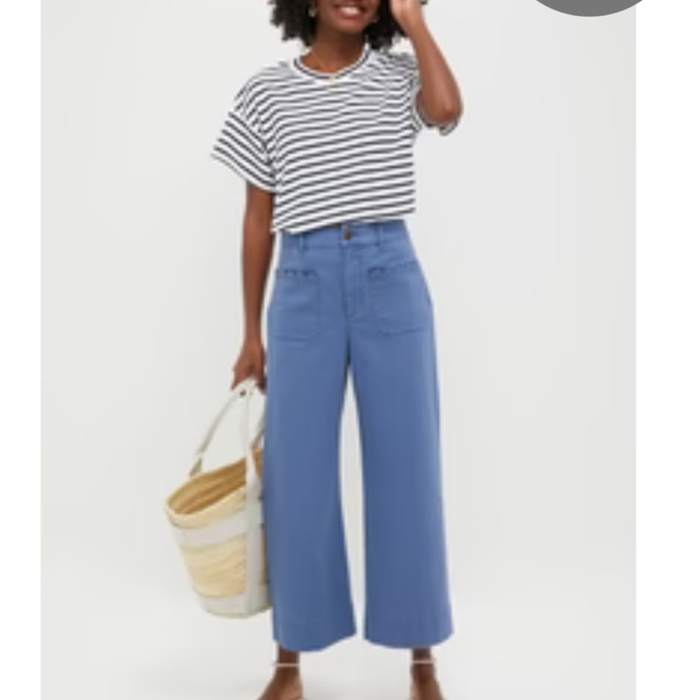 Blue chino wide leg stretch Davis pants - tuckernuck